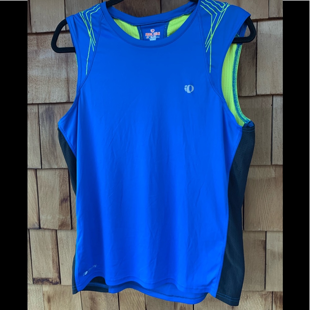 Pearl Izumi Women’s Blue Neon Green Trim Athletic Tank